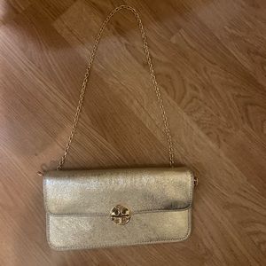 Tory Burch Gold Purse Mint Condition